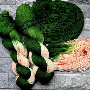 Eloise - Fingering Weight, Assigned Pooling Yarn, Hand Dyed Merino Nylon Yarn, Superwash Yarn, Hand Painted, Planned Pooling, Ready to Ship!