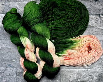 Eloise - Fingering Weight, Assigned Pooling Yarn, Hand Dyed Merino Nylon Yarn, Superwash Yarn, Hand Painted, Planned Pooling, Ready to Ship!