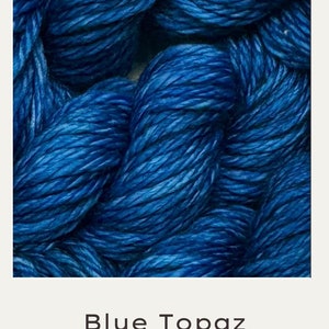 Blue Topaz - Solid, Semi Solid Yarn, Tonal, Indie Dyer, Hand Dyed Fingering, Sock, Hand Painted, MCS, MCN, Merino/Nylon, Worsted, Aran