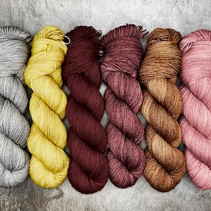 Parfait - Shawl Set, Knitting, Crochet, Weaving, Superwash Merino, Blanket Yarn, Afghan Yarn, Hand Dyed Yarn, Faire Isle, Stranded Colorwork