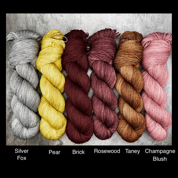 Semi Solid Skeins - MCN Merino/Cashmere/Nylon, Hand Dyed, Sock Yarn, Superwash, Hand Painted, Stranded Colorwork Knitting, Faire Isle Yarn