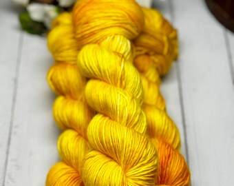Cosmic Sunshine - Indie Dyer, Hand Dyed, Fingering Sock Yarn, Hand Painted, MCS, MCN, Merino/Nylon, Worsted, Aran, DK, Gifts for Knitters