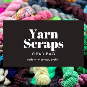 Scrappy Socks Grab Bag - Mini and micro skeins of yarn, hand dyed sock yarn, indie dyed yarn, mini skeins, micro skeins, 4-ply sock yarn