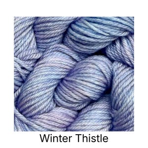 Winter Thistle - Solid, Semi Solid, Tonal Merino Yarn, Indie Dyer, Hand Dyed, Fingering, Sock, Worsted, Aran, DK, Bulky, Merino/Nylon, MCN