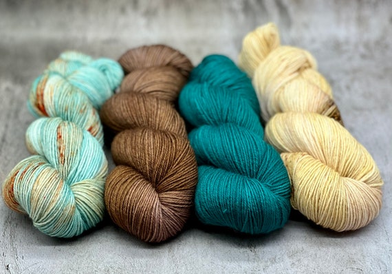 Falling into You - Knitting Shawl Kit, Knitting Kit, Hand Dyed Merino Yarn, Superwash, Hand Painted, Yarn Fade, Steven West MKAL Kit 2023