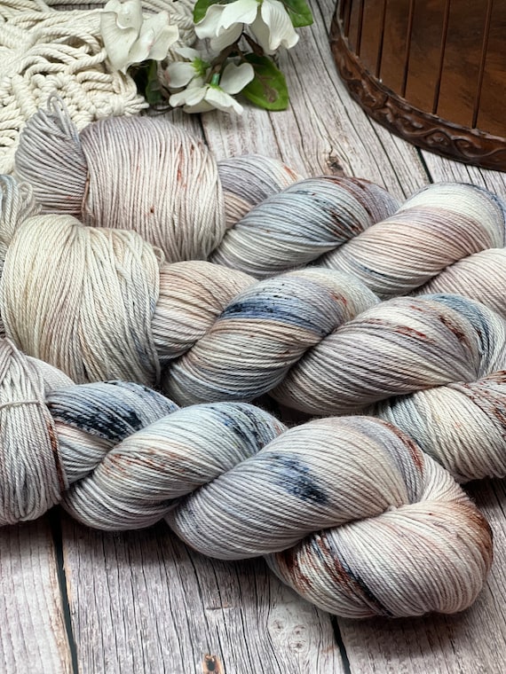 Pebbles on the Beach -Tan, Brown, Grey, Black, Fingering, Sock, DK, Sock, Aran, Worsted, Bulky Weights, Hand Dyes, Indie Dyed, Merino Wool