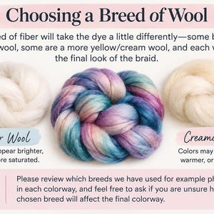 three skeins of different colors of yarn