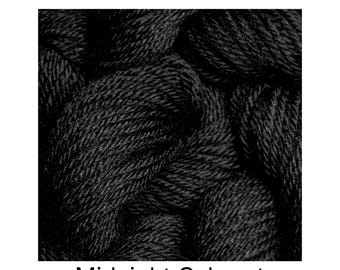 Midnight Caberet - Solid, Semi Solid, Tonal Merino Yarn, Indie Dyer, Hand Dyed, Fingering, Sock, Worsted, Aran, DK, Bulky, Merino/Nylon