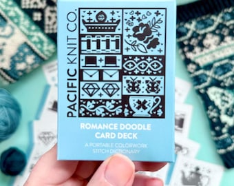 Doodle Deck (Romance) - Modèle de tricot, Grille de tricot Colorwork, Pacific Knit Co., Grilles de tricot, Grille de Faire Isle, Cadeaux pour les tricoteuses