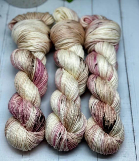 Memories - Pink, Rose, Tan, Brown, Pastel, Hand Dyed, Fingering, Sock, DK, Worsted, Bulky Yarn, Superwash, Hand Painted Merino Wool, Indie