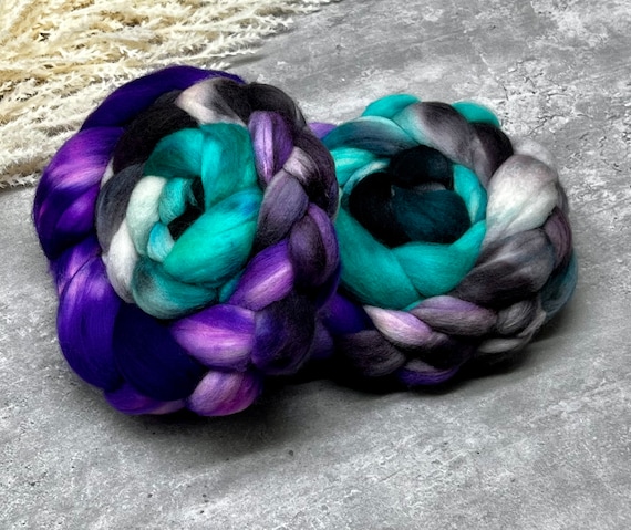 Ethereal Clouds - Wool for Spinning and Felting, Wool Roving, Hand Dyed Wool, Merino, Corriedale, Polwarth, BFL/Silk, Merino/Bamboo, Shaniko