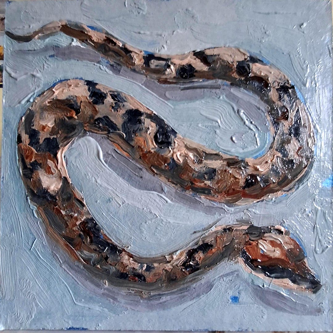 Snake Oil Painting.royal Python Original Painting.snake Art.animals Art ...