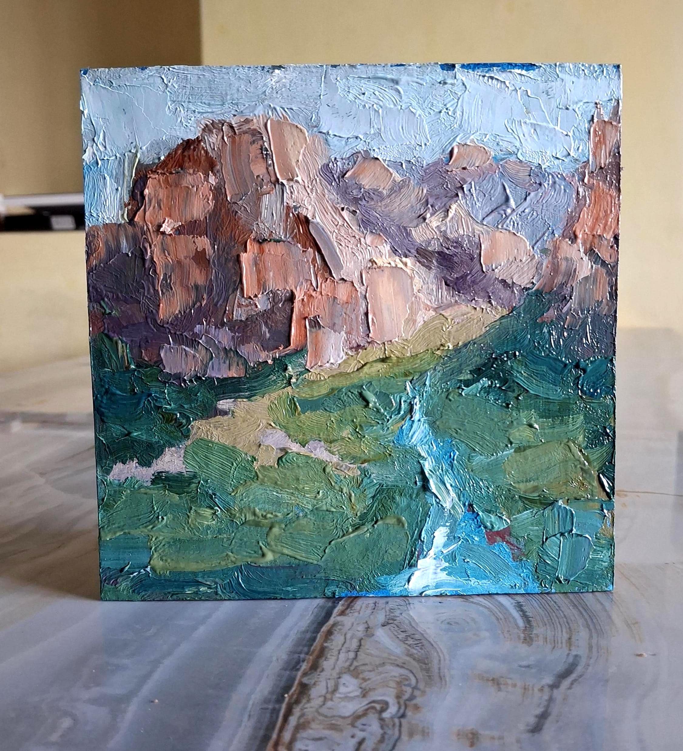 Landscape Oil Painting Zion Original Painting Zion National Park