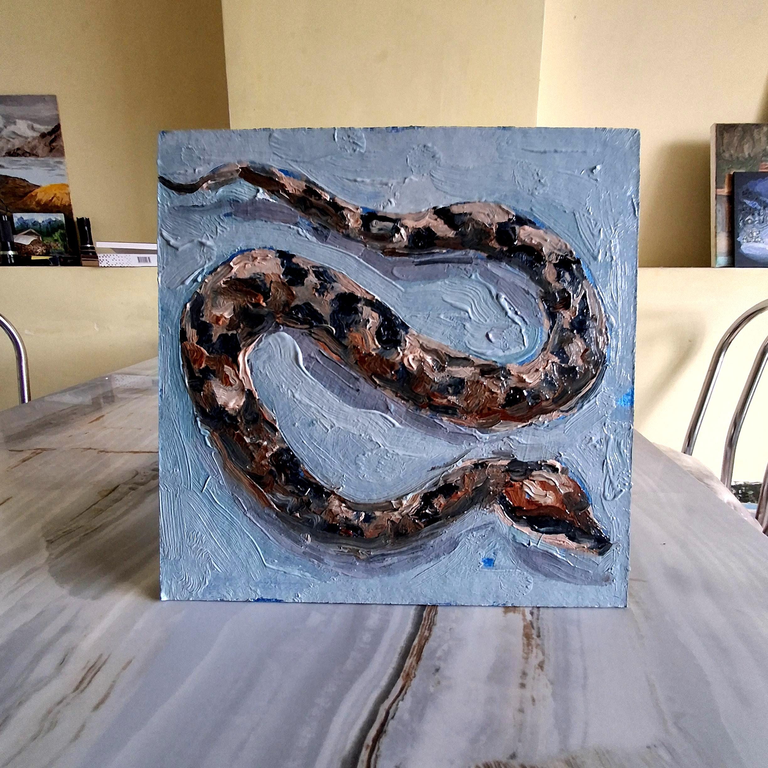Snake Oil Painting.royal Python Original Painting.snake Art.animals Art ...