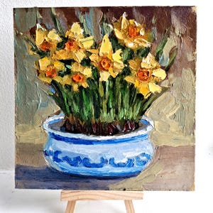 ひまわりの絵画 油絵 花瓶のひまわり アート オリジナルアート作品
