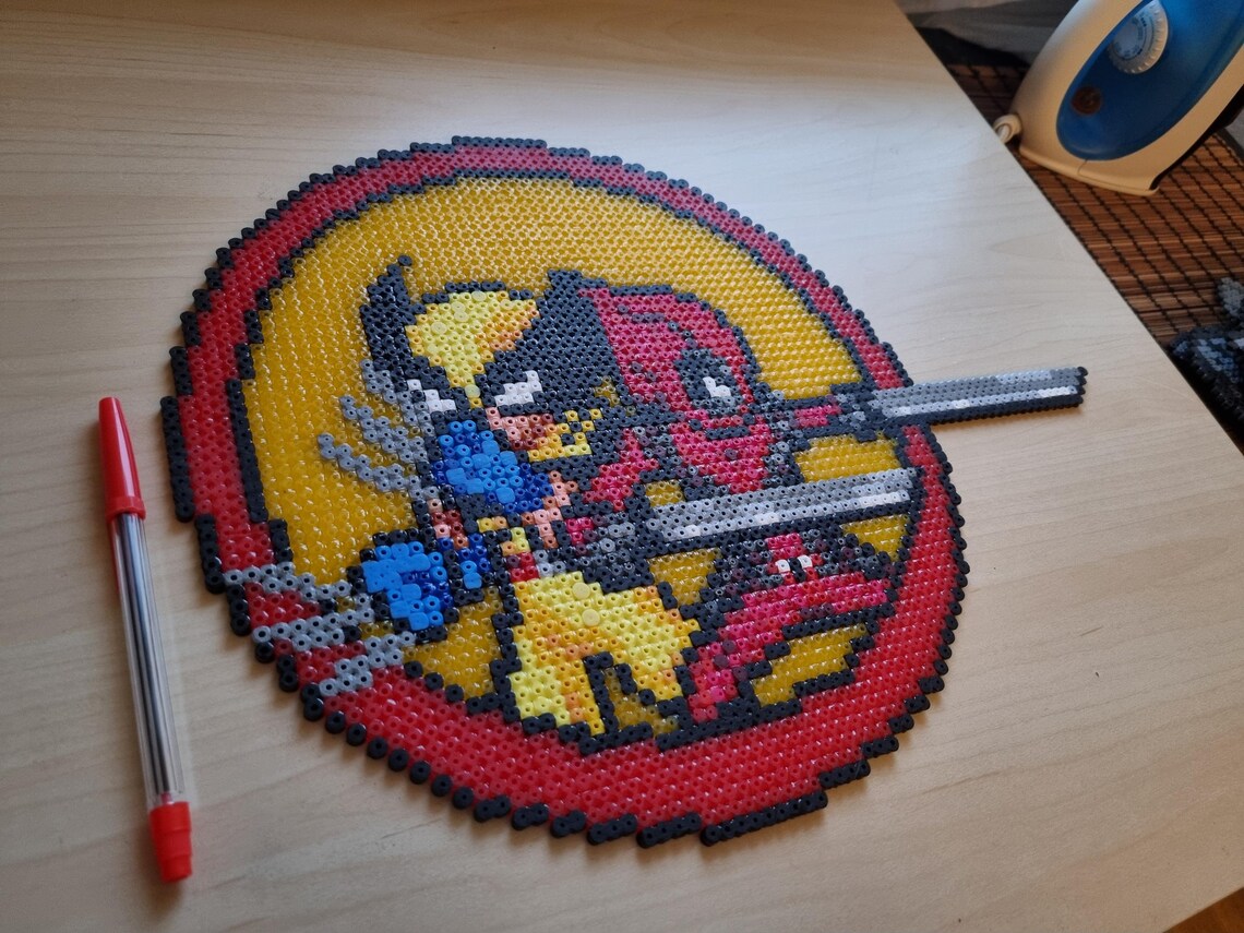 Deadpool and Wolverine Perler Beads Art || Hama Beads || - Etsy