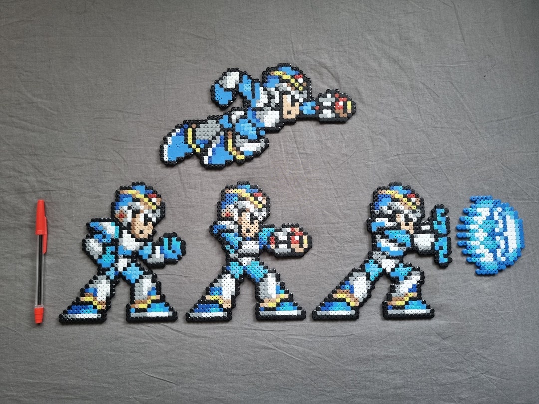 Mega Man X Armor Made With Perler Beads - Etsy