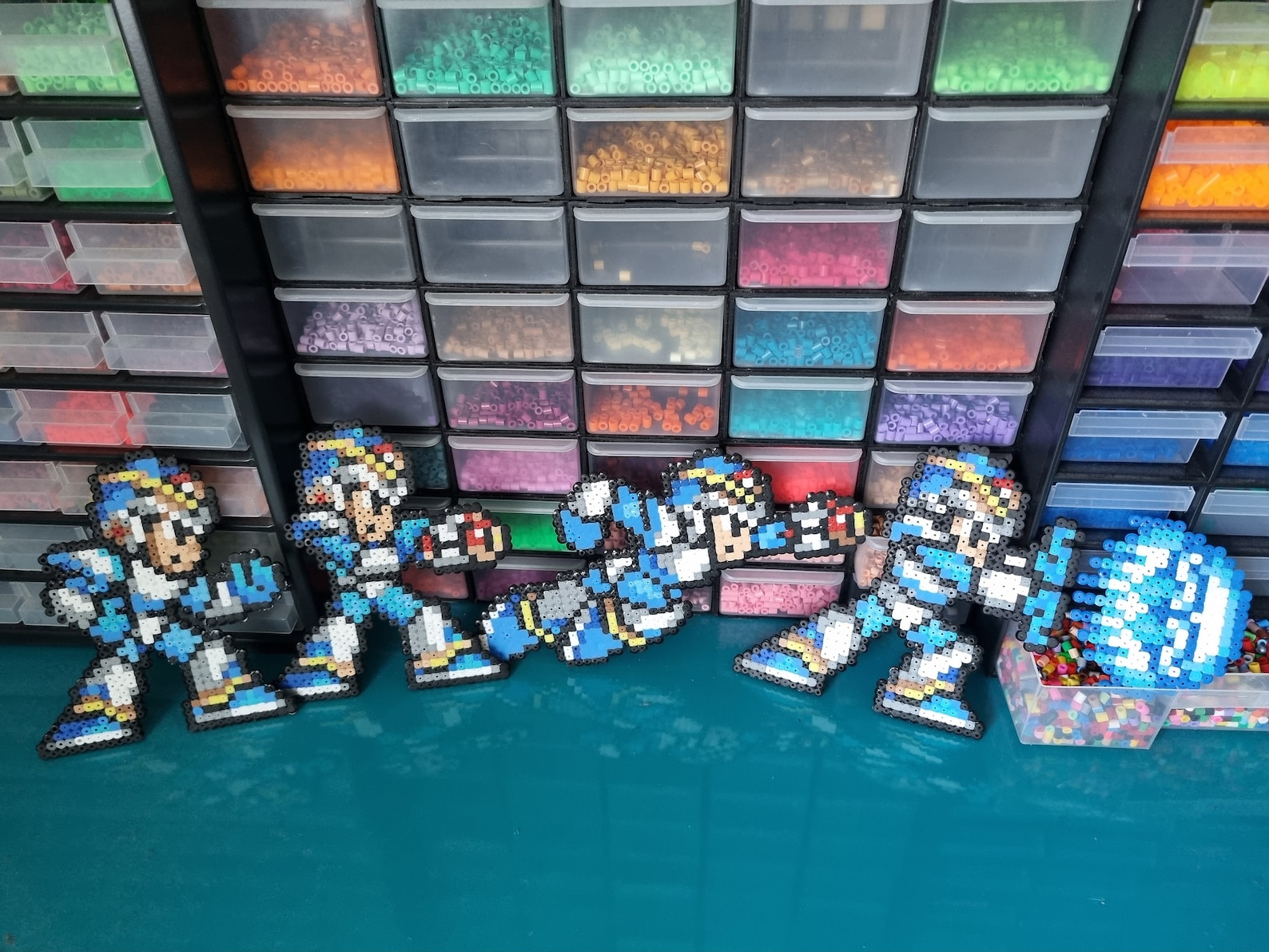 Mega Man X Armor Made With Perler Beads - Etsy