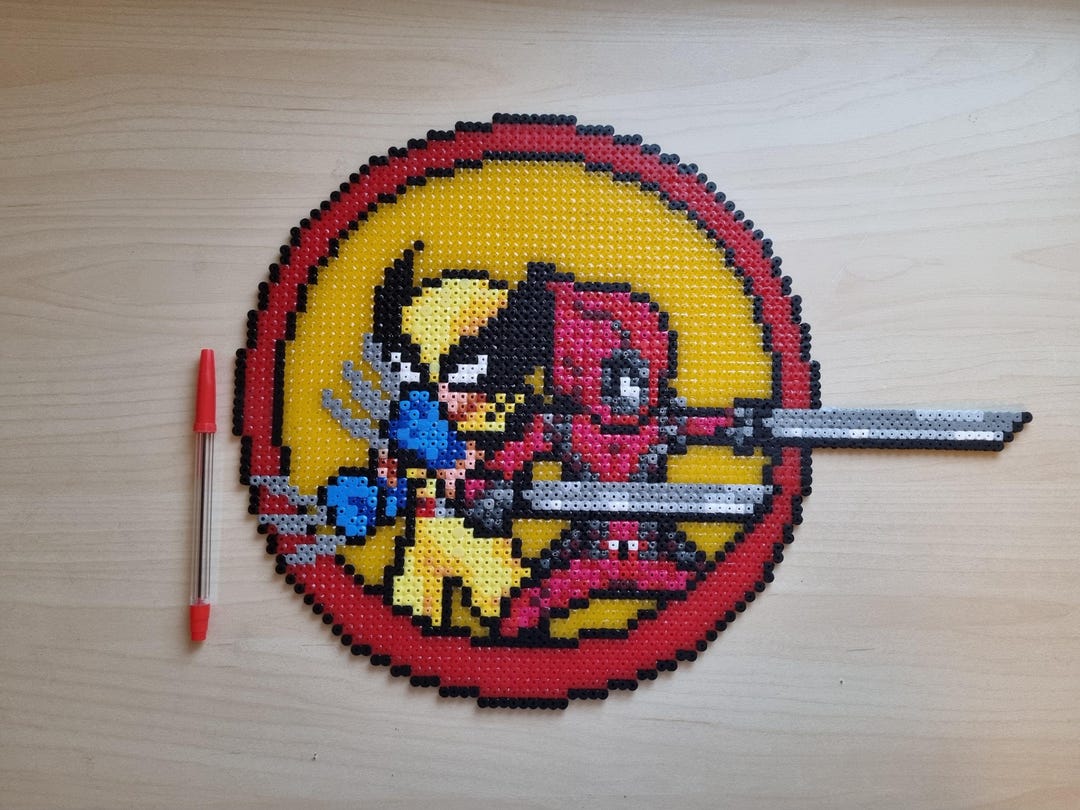 Deadpool and Wolverine Perler Beads Art || Hama Beads || - Etsy