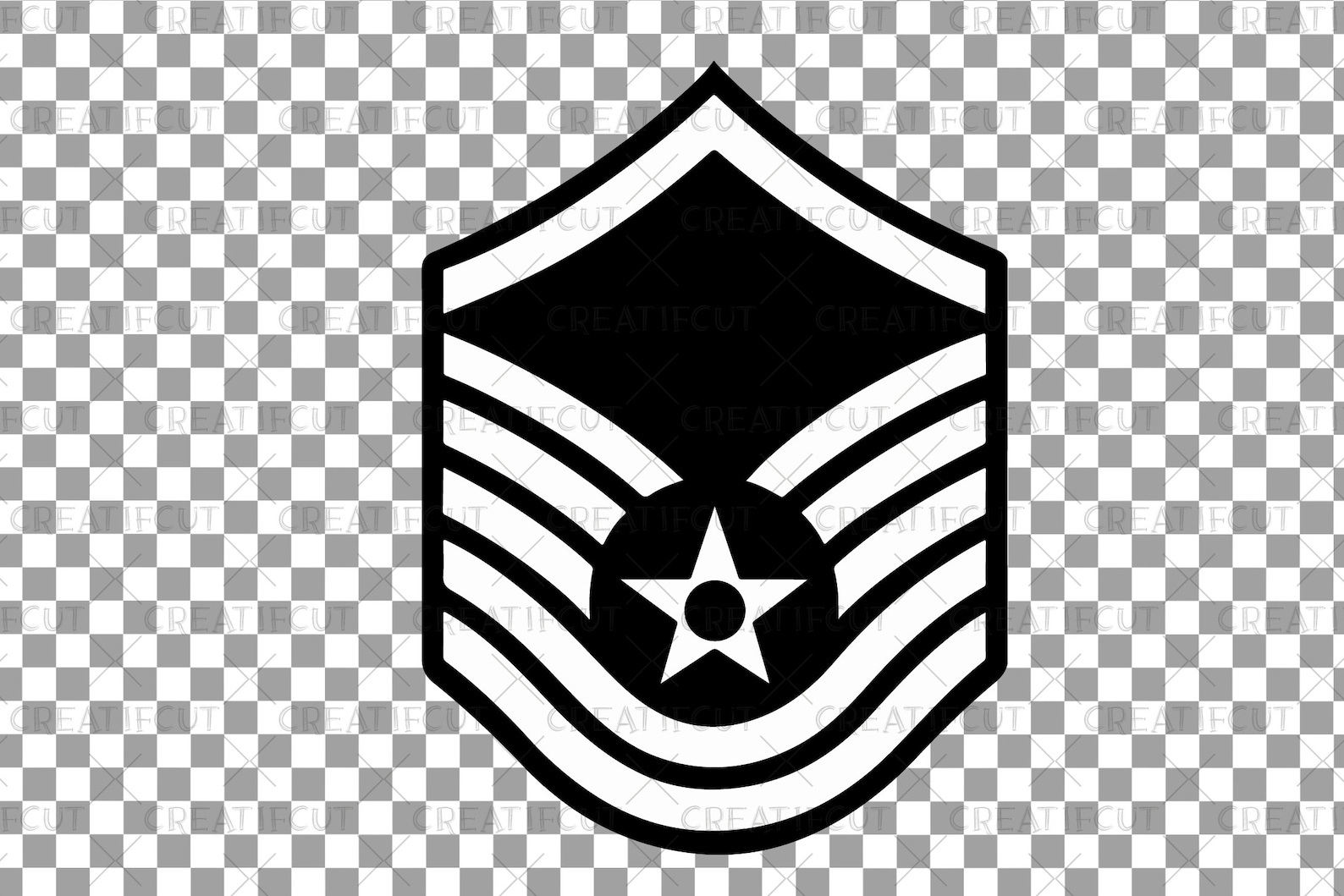 US Air Force Enlisted Rank Insignia Vector Collection. United States