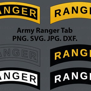 US Army Ranger Tab SVG: Military Badge (cutting Files) - Etsy