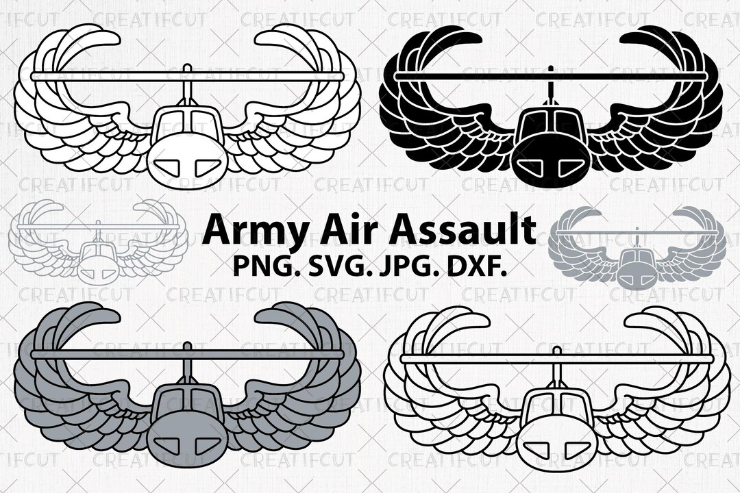 US Army Air Assault Badge Vector Graphic Military Badge Air Etsy UK