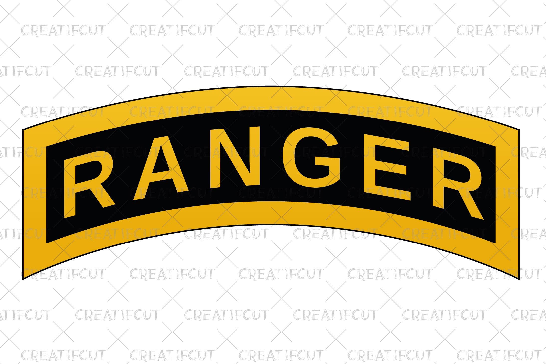 Us Army Ranger Tab Svg Military Badge Army Ranger Badge Etsy