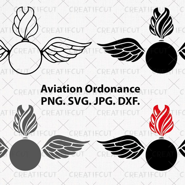 Aviation Ordnanceman rating insignia, US Navy IYAOYAS Aviation Ordnance badge png, cutting svg dxf and jpg files. Navy gift for her, for him