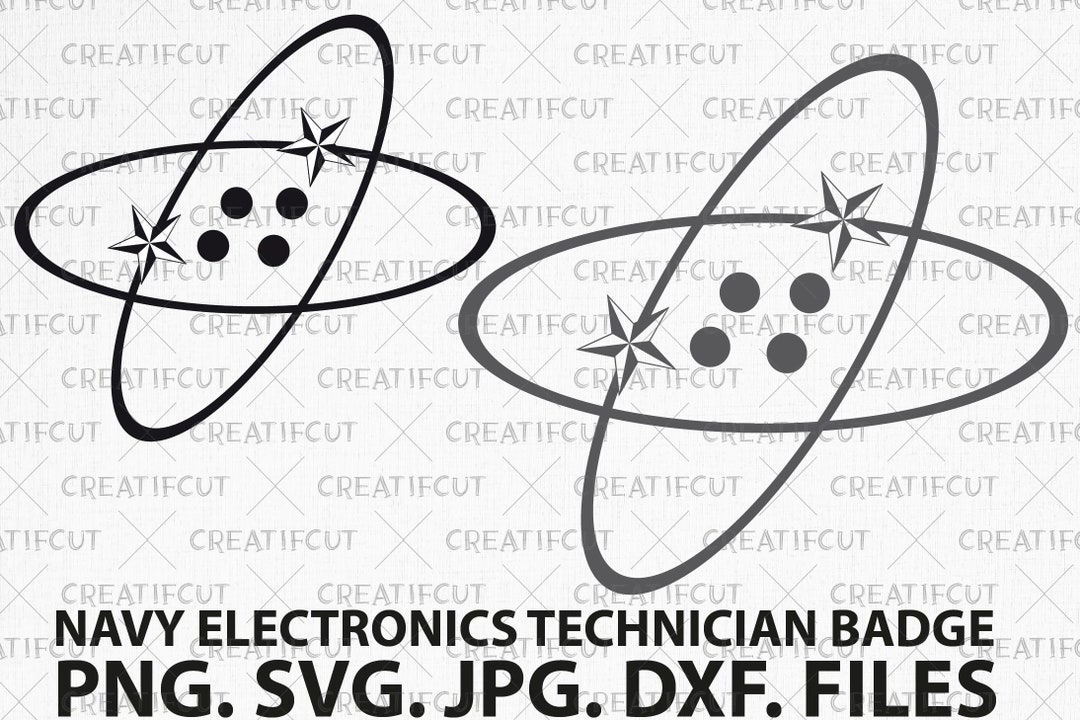 US Navy Electronics Technician Rating Badge, ET Rating Insignia, Png