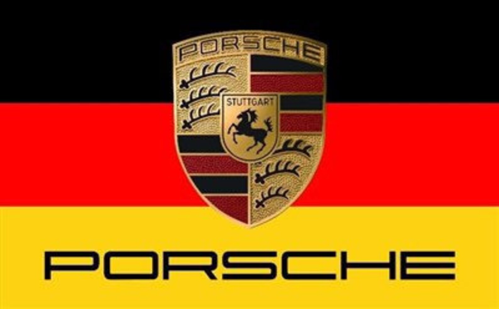 Porsche Flag Black Red Yellow Nostalgic Flag Banner 3 x 5 | Etsy