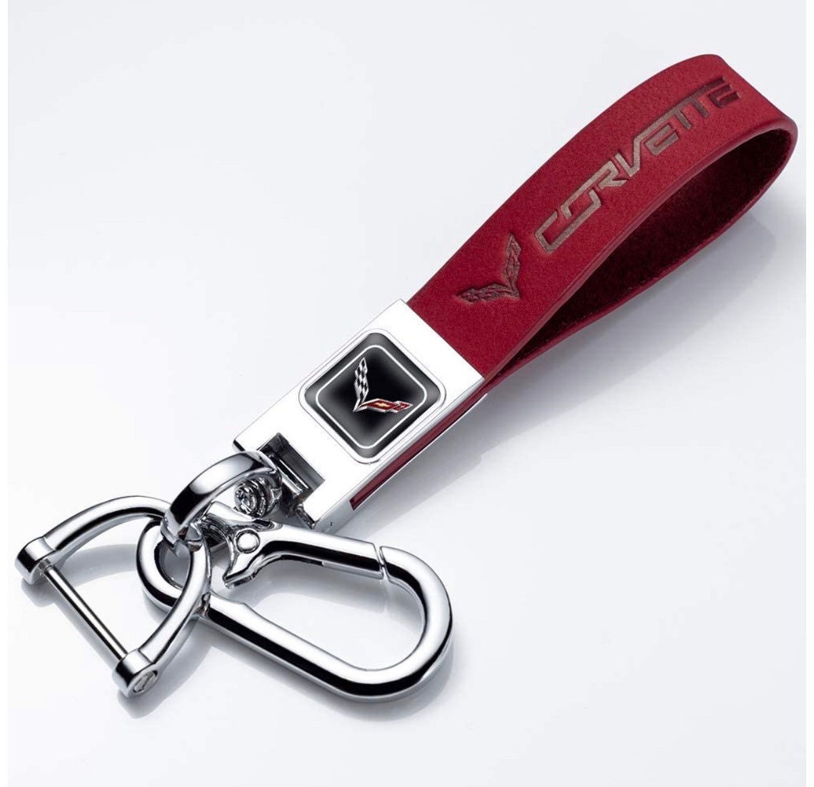 Chevrolet Corvette Key Chain Red or Black Silver Leather or Etsy