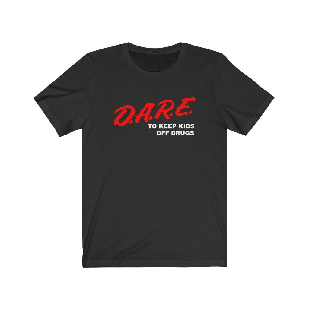 T-shirt Vintage D.A.R.E. Small School - Campagne Anti-drogue Y2K - Jerzees Taille S Blanc