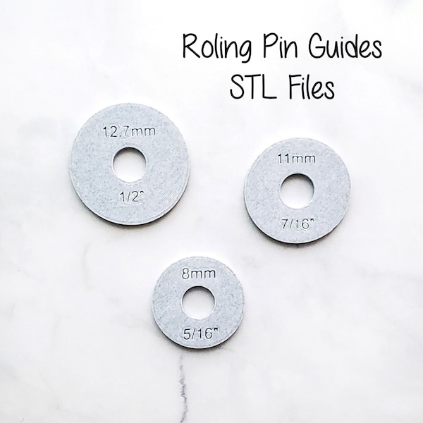 Rolling Pin Guide- STL files- 3 sizes