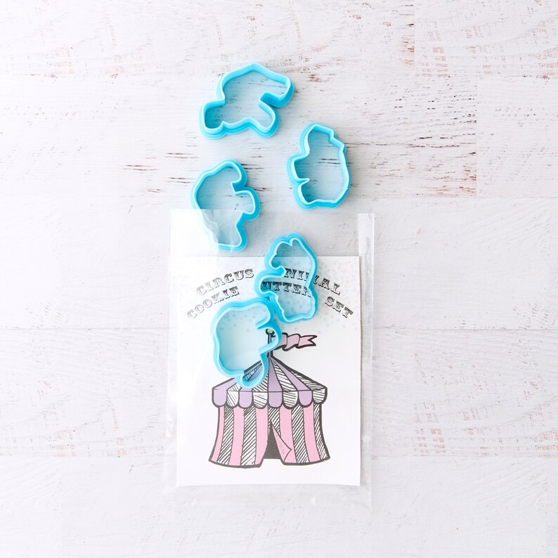 Circus Animal Cookie Cutter Set Etsy