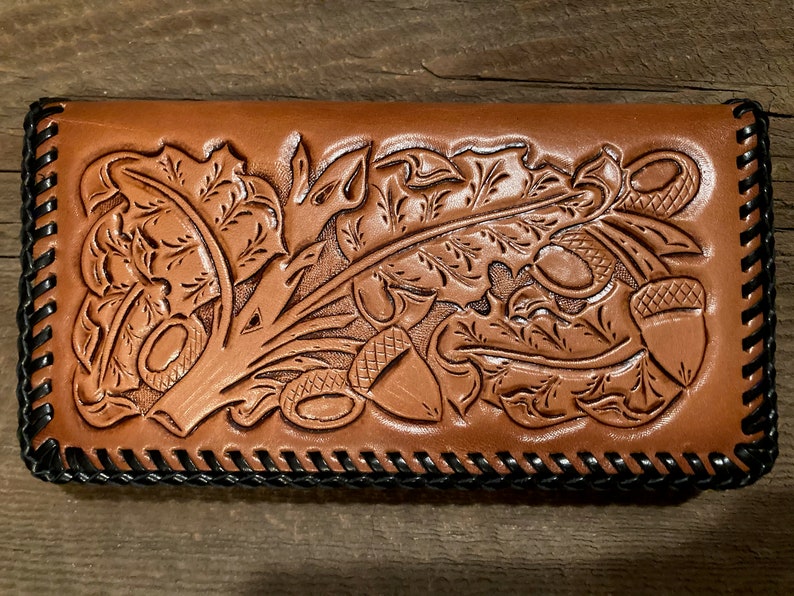 Checkbook Cover Flying Eagle Scene Deluxe Handcrafted Etsy