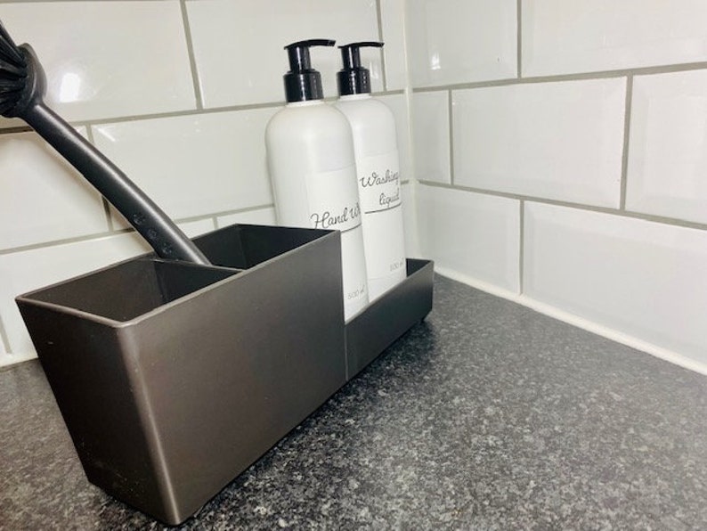 Monochrome Soap Dispenser & Sink Organiser Kitchen Storage Etsy UK