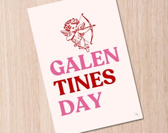 Karta z życzeniami sezonowymi - Karta z okazji Dnia Galentynek - Karta walentynkowa - Tylko do pobrania w formacie PDF