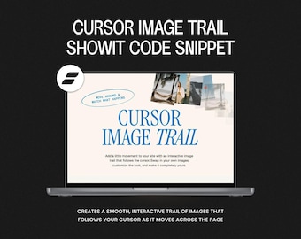 Showit Image Trail Cursor | Interactive Website Effect | Showit Website Add-On | Custom Cursor Animation | Showit Code