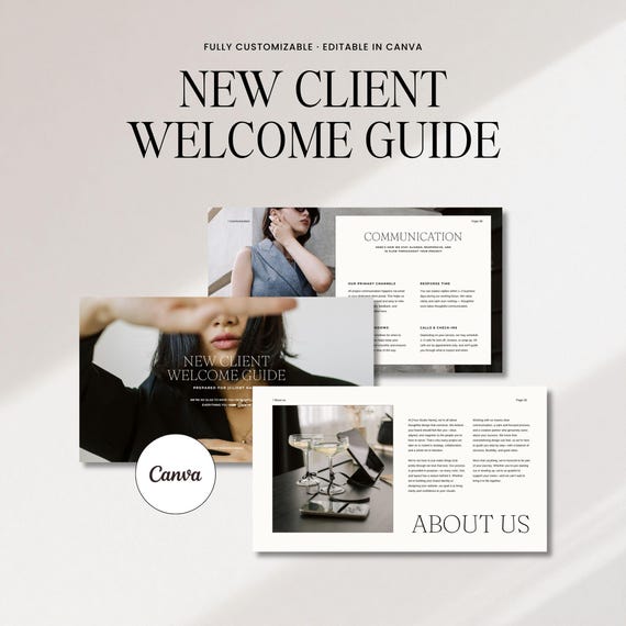 Client Welcome Packet Canva Template: Editable Onboarding Guide (Digital Download