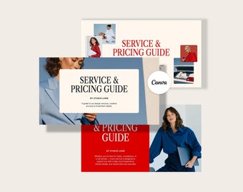 Service & Pricing Guide Canva Template, Client Guide for Service Providers, Brand Designers and Creative Businesses (Digital Download)
