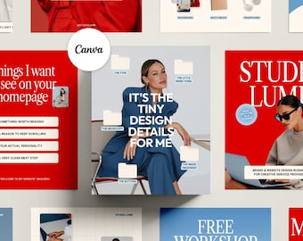 Brand Designer Instagram Template Kit | 40 Canva Social Media Templates for Creative Businesses | Lume Collection