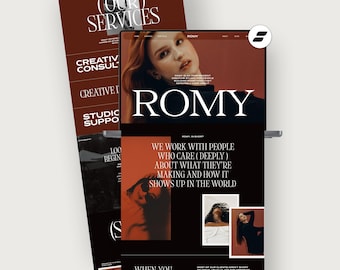 Showit Website Template for Designers, Coaches & Creative Businesses | Editorial Service Provider Website | Mobile Optimized