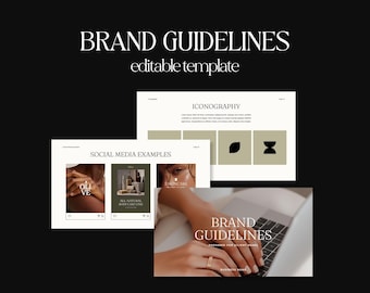 Canva Brand Guidelines Template: 28 Page Editable Brand Style Guide