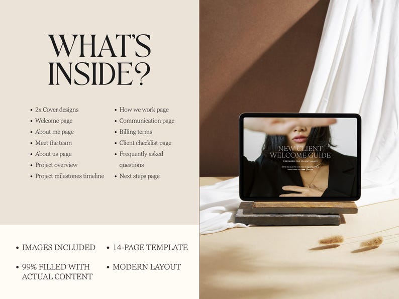 Kundvälkomstpaket Canva-mall: Redigerbar onboardingguide (digital nedladdning) bild 4