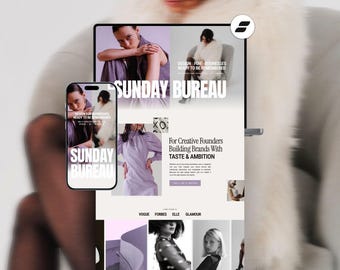 Showit Website Template for Designers & Creative Studios | Editorial Creative Agency Website Template | Mobile Optimized | Portfolio Website