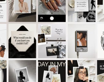 Plantillas neutras de Canva para Instagram / Paquete de redes sociales Coach (Descarga digital)