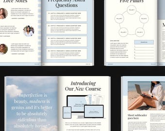 Plantilla elegante de Canva para imán de clientes potenciales de ebooks: Cuaderno de trabajo para entrenadores (A4/Carta EE. UU., descarga digital)