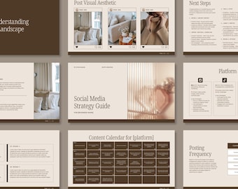 Social Media Strategy Canva Template: Client Proposal, Marketing Guide (Digital Download)