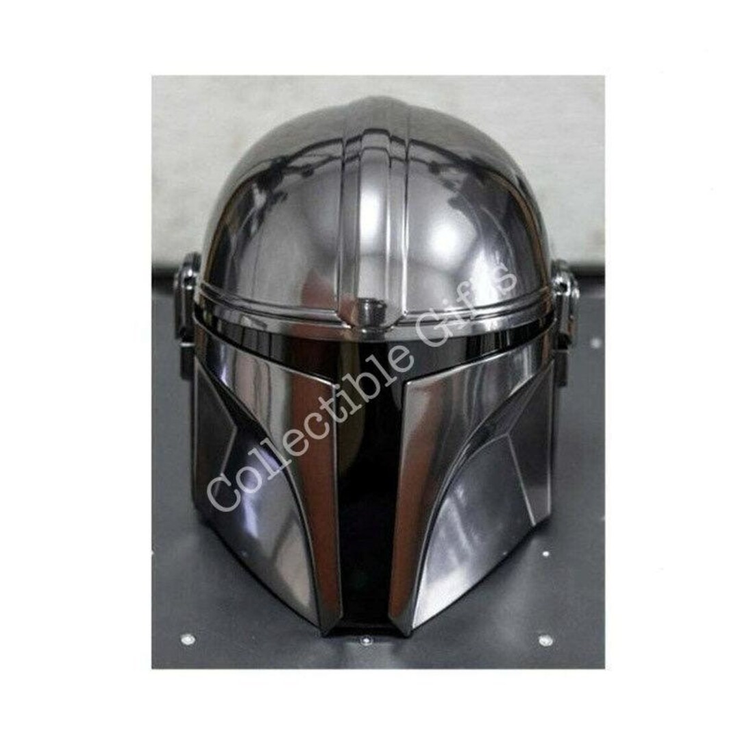The Mandalorian Helmet With Inner Leather Star Wars Mandalorian Helmet the-mandalorian-helmet-with-inner-leather-star-wars-mandalorian-helmet