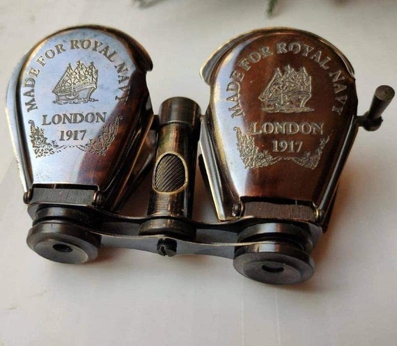 Marine Brass Monocular Binocular London 1917 Nautical Brass Monocular Spyglass 